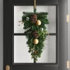 28" Decorated Pine Hanging Christmas Artificial Swag Green/Champagne Gold - Wondershop™ -Christmas Decorations Shop GUEST 88f57eb6 c0d1 4c8b 977b 6a9f93128099