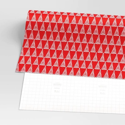 30” 20 Sq Ft Christmas Roll Wrap White Trees On Red - Wondershop™ 4 30” 20 Sq Ft Christmas Roll Wrap White Trees On Red - Wondershop™ - Image 2