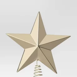8.5" Unlit Plastic Shiny Gold 5 Point Star Christmas Tree Topper With Coil - Wondershop™ -Christmas Decorations Shop GUEST 920a423e fe8e 4728 8786 28ba75359888