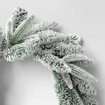 20" Flocked Pine Artificial Christmas Wreath - Wondershop™ 4 20" Flocked Pine Artificial Christmas Wreath - Wondershop™ - Image 2