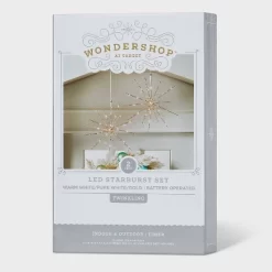 2pc 12" LED Twinkling Starburst Christmas Novelty Sculpture Light White With Gold Wire - Wondershop™ -Christmas Decorations Shop GUEST 9e355372 5f86 4827 a9eb 2b78d2e58bd6