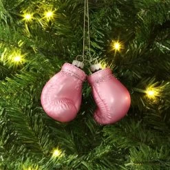 Christmas Glass Pink Boxing Glove Ornament - Wondershop™