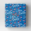 40” 125 Sq Ft Christmas Roll Wrap Love Santa On Blue - Wondershop™