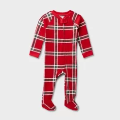 Baby Plaid Ribbed Holiday Matching Family Footed Pajamas - Wondershop™ Red -Christmas Decorations Shop GUEST aa05057a c294 41ee b57d 3e76e744d570