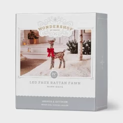 LED Faux Rattan Fawn With Red Bow Christmas Novelty Sculpture Light - Wondershop™ -Christmas Decorations Shop GUEST ae7820a2 8302 4c3e a000 dc9754568385