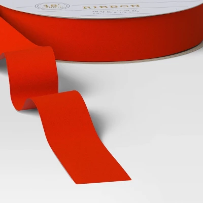 18' Christmas Fabric Ribbon Red Velvet - Wondershop™ 4 18' Christmas Fabric Ribbon Red Velvet - Wondershop™ - Image 2