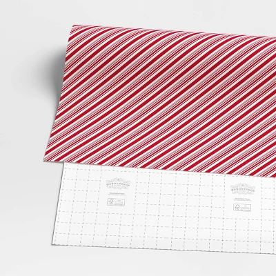 40" 220 Sq Ft Christmas Roll Wrap Red/White Diagonal Stripe - Wondershop™ 4 40" 220 Sq Ft Christmas Roll Wrap Red/White Diagonal Stripe - Wondershop™ - Image 2