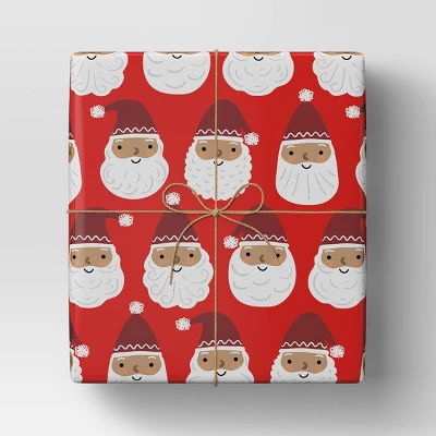 40” 125 Sq Ft Christmas Roll Wrap Medium Skin Tone Santa - Wondershop™ 3 40” 125 Sq Ft Christmas Roll Wrap Medium Skin Tone Santa - Wondershop™
