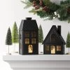 11" Lit Metal House Christmas Village Building - Wondershop™ Black: Indoor Tabletop Decorative Object, Battery-Powered -Christmas Decorations Shop GUEST c4579e8b 67a4 4729 82eb 446d26f8103c