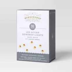 30ct LED Battery Operated Christmas Acorn Dew Drop Lights Warm White With Gold Wire - Wondershop™ -Christmas Decorations Shop GUEST c552f2b6 7c0e 4ffe ac65 562ee8e95b8a