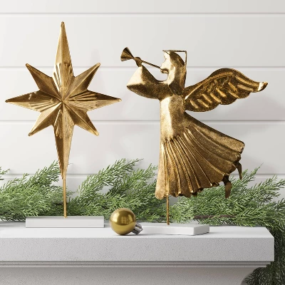 Christmas Metal Gold Angel Decor - Wondershop™ 3 Christmas Metal Gold Angel Decor - Wondershop™