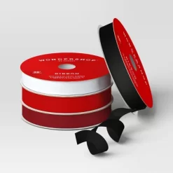 4 Pk Christmas Velvet Ribbon Gift Packaging Accessories Red/Black/White - Wondershop™ -Christmas Decorations Shop GUEST cd175276 008d 41ac 8cb0 b95807eb9328