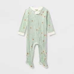 Baby Gingerbread Striped Ribbed Holiday Matching Family Footed Pajama - Wondershop™ Cream -Christmas Decorations Shop GUEST cecffcd5 4848 4c90 b739 bad21ca760b0