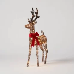 LED Faux Rattan Fawn With Red Bow Christmas Novelty Sculpture Light - Wondershop™ -Christmas Decorations Shop GUEST daef313c ca13 4f1c 9db3 3f22df1d9162