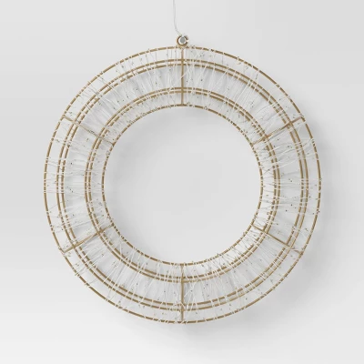 LED High Density Champagne Metal Wreath Christmas Novelty Silhouette Lights With White Color Light Bulb - Wondershop™ 4 LED High Density Champagne Metal Wreath Christmas Novelty Silhouette Lights With White Color Light Bulb - Wondershop™ - Image 2