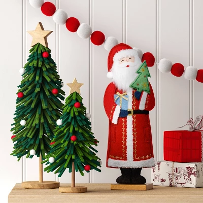 13" Christmas Fabric Santa Figural Decor - Wondershop™ 3 13" Christmas Fabric Santa Figural Decor - Wondershop™