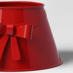 7" Christmas Metal Mini Tree Collar With Bow Red - Wondershop™ -Christmas Decorations Shop GUEST f0f5e1ae 445a 4bac 8f94 2d7c31acb501