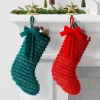 21" Christmas Fringe Fabric Stocking With Bow Red - Wondershop™ -Christmas Decorations Shop GUEST f4253552 03c3 413b baed 686f1a5d95ee 1
