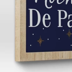 'Noche De Paz' With Metal Star And Bells Christmas Wood Wall Décor - Wondershop™: Vertical Hang -Christmas Decorations Shop GUEST f67b9620 98bf 49de 8a81 7a952ec68bbd