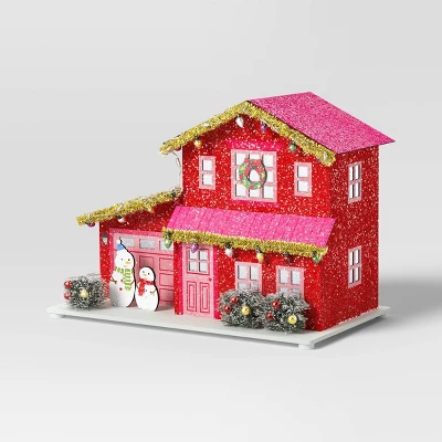Christmas Glitter House Red - Wondershop™ 4 Christmas Glitter House Red - Wondershop™ - Image 2