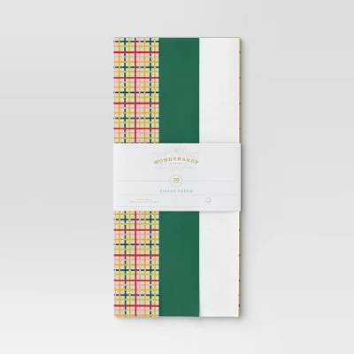 30ct Christmas Tissue Paper Green/Multi/White - Wondershop™ 4 30ct Christmas Tissue Paper Green/Multi/White - Wondershop™ - Image 2