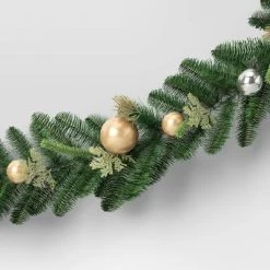 6' Decorated Mixed Greenery Christmas Artificial Garland Green/Champagne Gold - Wondershop™ -Christmas Decorations Shop GUEST fb6d983d e9aa 4772 97fb 41eb8d9414f2