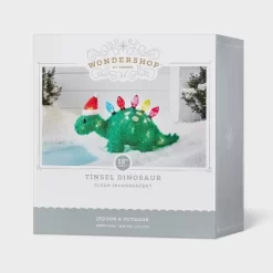 15" Incandescent Tinsel Dinosaur With Santa Hat Christmas Novelty Sculpture Light - Wondershop™ -Christmas Decorations Shop GUEST ff89238c a5d4 4a7e b1fc eac9f99c2c96