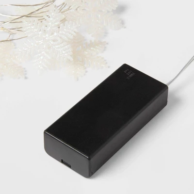 30ct LED Dewdrop With Glittered Snowflakes Christmas Indoor Novelty String Lights Warm White With Silver Wire - Wondershop™ 5 30ct LED Dewdrop With Glittered Snowflakes Christmas Indoor Novelty String Lights Warm White With Silver Wire - Wondershop™ - Image 3