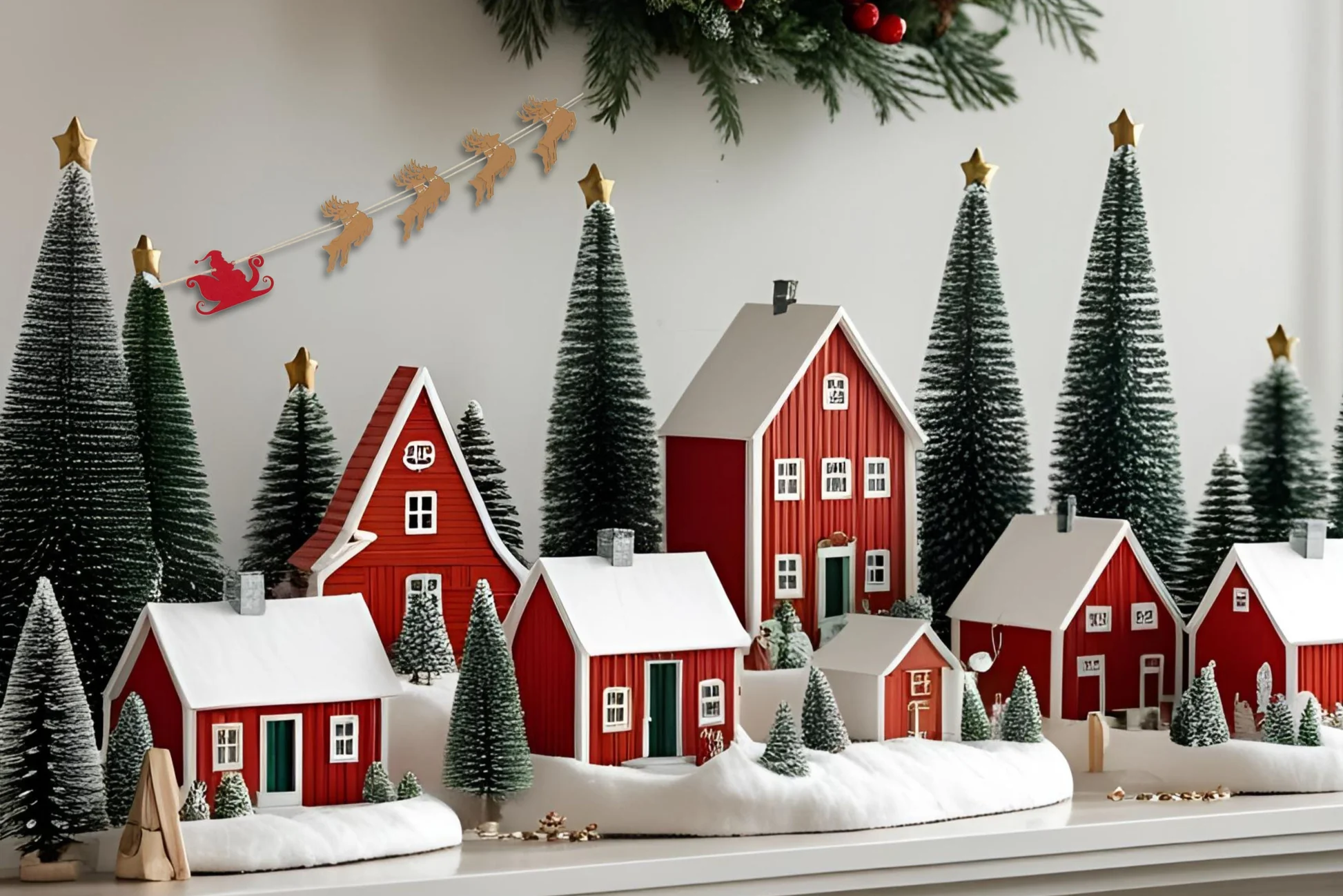 Christmas Decorations Shop -Christmas Decorations Shop mini santa sleigh and reindeer jpg 2